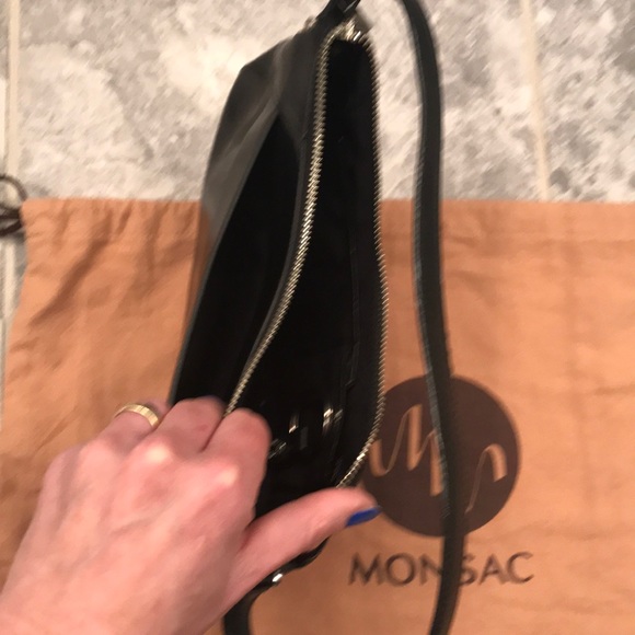 Monsac Original Black Leather mini purse - Picture 6 of 8